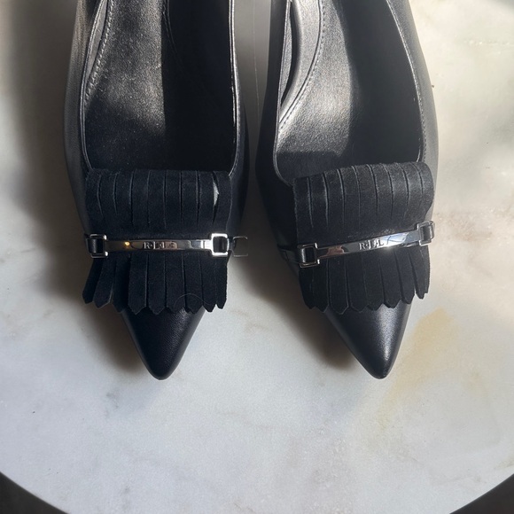 Polo by Ralph Lauren Black Slingback Heels - Picture 3 of 3